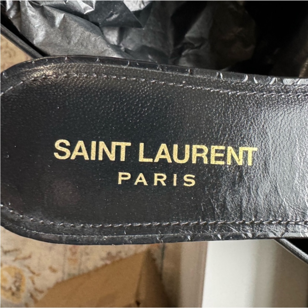Saint Laurent Leopard Print Tribute Sandals - Picture 3 of 7